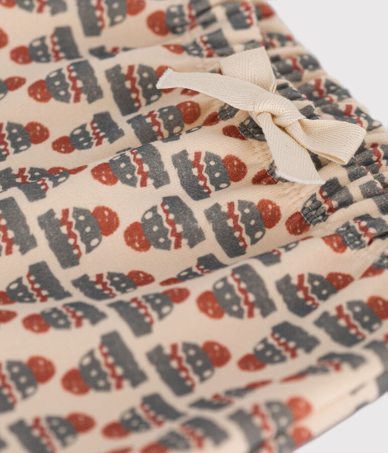 Pantalon en jersey &eacute;pais imprim&eacute; b&eacute;b&eacute; &eacute;cru/multicouleur