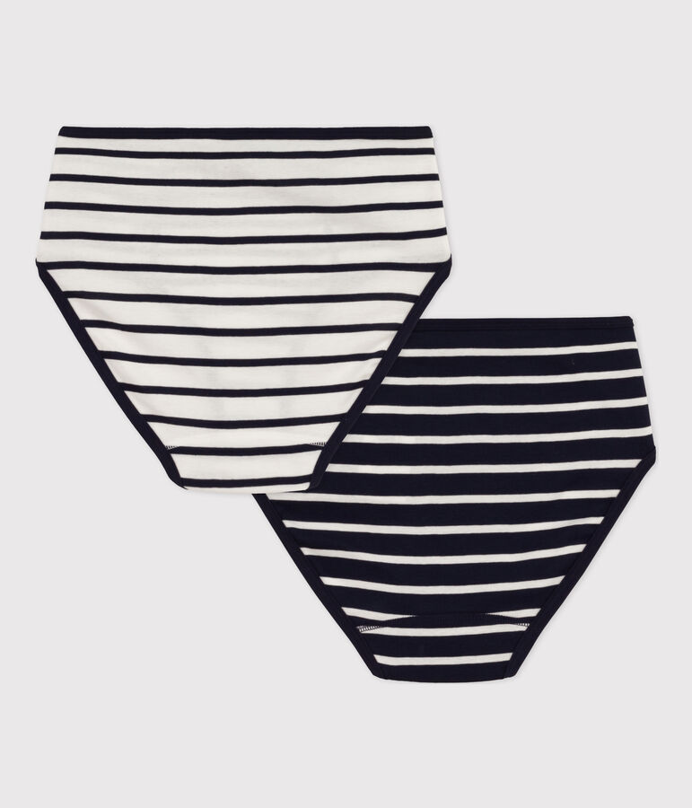 Lot de 2 culottes taille haute en coton Femme Variante 1 PACK