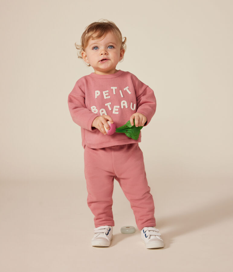 Sweatshirt en molleton b&eacute;b&eacute; rose ROSEWOOD
