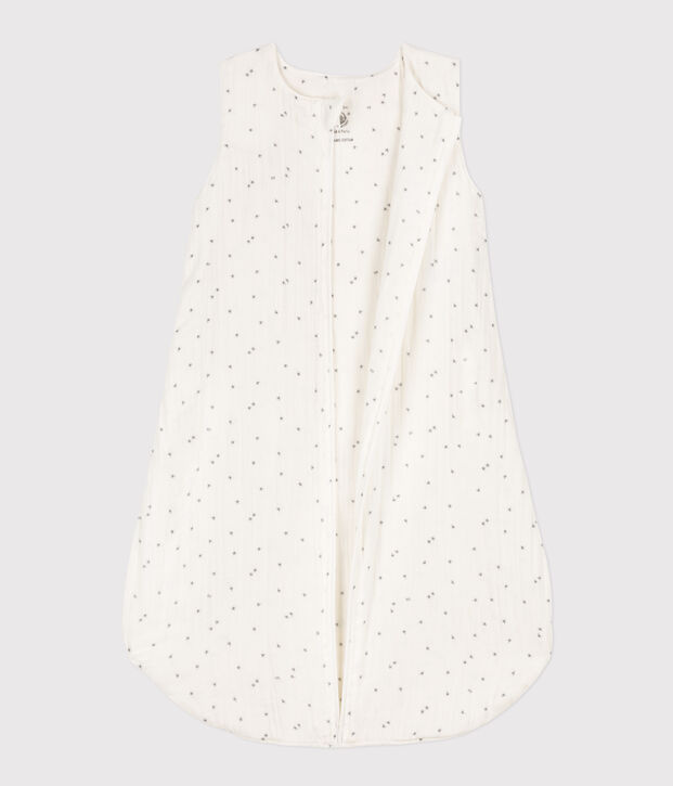 Gigoteuse l&eacute;g&egrave;re  en gaze de coton TOG 1 blanc/gris