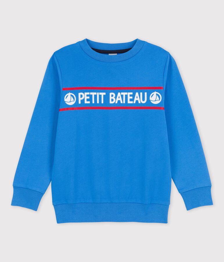 Sweatshirt en molleton enfant gar&ccedil;on bleu BRASIER