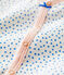 Combicourt bébé imprimé pois en coton biologique blanc MARSHMALLOW/bleu BRASIER