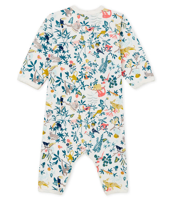 Dors bien bébé fille en côte blanc MARSHMALLOW/blanc MULTICO