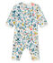 Dors bien bébé fille en côte blanc MARSHMALLOW/blanc MULTICO