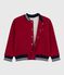 Teddy enfant en coton et sherpa uni AMARANTE