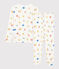 Pyjama émotions en coton lyocell enfant blanc MARSHMALLOW/blanc MULTICO
