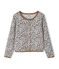 Cardigan enfant fille gris BELUGA/blanc MULTICO