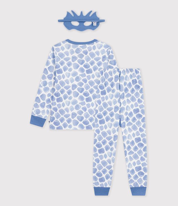 Pyjama d&eacute;guisement dragon enfant en coton bleu/bleu