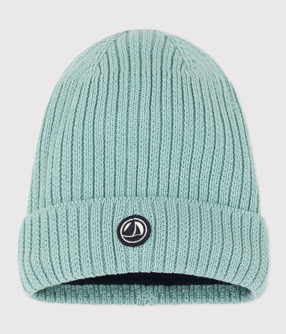 Bonnet en tricot doublé en polaire enfant garçon-fille vert PAUL