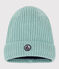 Bonnet en tricot doublé en polaire enfant garçon-fille vert PAUL