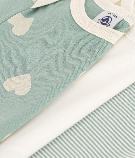 Lot de 3 bodies manches courtes en coton bébé variante 1