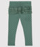 Legging imprimée en coton bébé fille vert VALLEE/blanc MARSHMALLOW