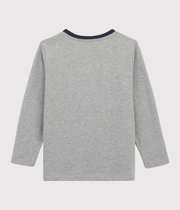 Tee-shirt s&eacute;rigraphi&eacute; enfant gar&ccedil;on gris