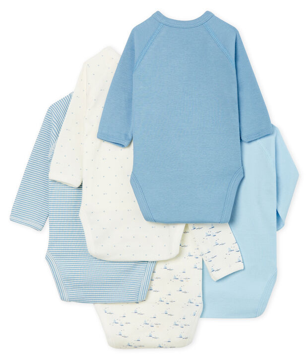 Lot de 5 bodies naissance manches longues b&eacute;b&eacute; multicouleur