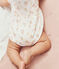 Barboteuse b&eacute;b&eacute; en coton, imprim&eacute;e fleurs blanc/multicouleur