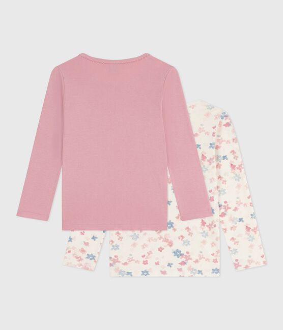 Lot de tee-shirts enfant en coton manches longues imprimé fleurs variante 1