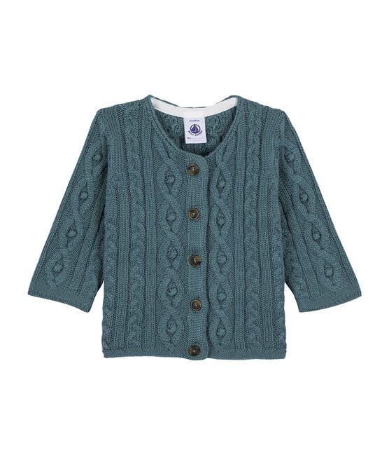 Cardigan torsadé bleu Atlantic