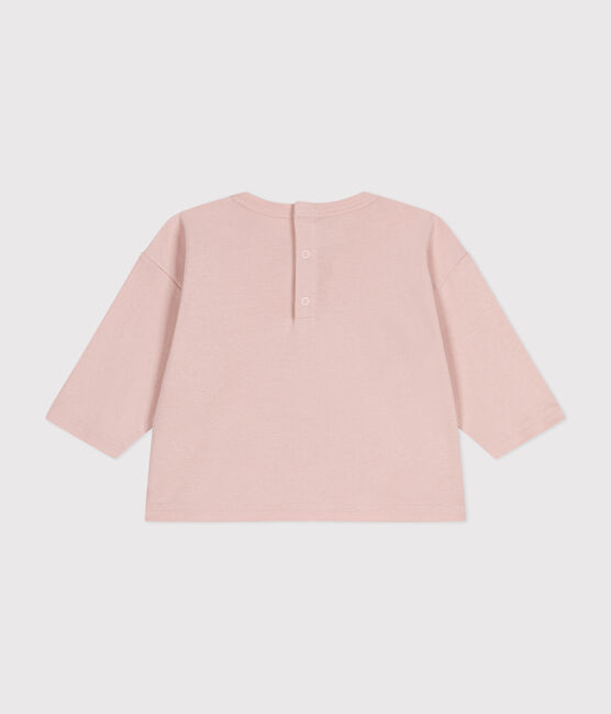 Tee-shirt manches longues en coton bébé rose SALINE