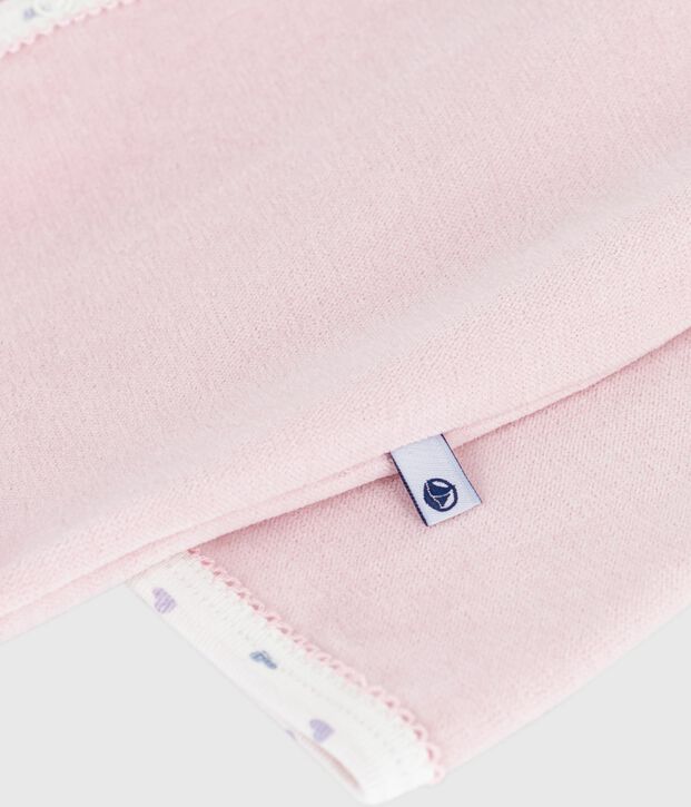 Pyjama b&eacute;b&eacute; en velours avec col rose clair