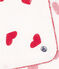 MOUCHOIR CŒUR BÉBÉ  EN GAZE DE COTON blanc MARSHMALLOW/rouge TERKUIT