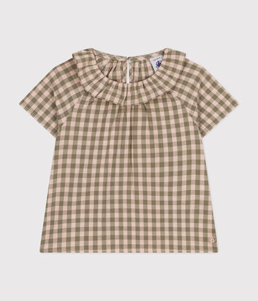 Blouse manches courtes en seersucker bébé