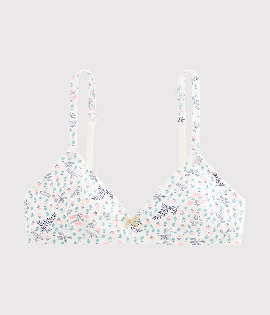 Soutien-gorge paddé fille blanc MARSHMALLOW/blanc MULTICO