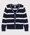 Cardigan en coton enfant garçon bleu SMOKING/blanc MARSHMALLOW