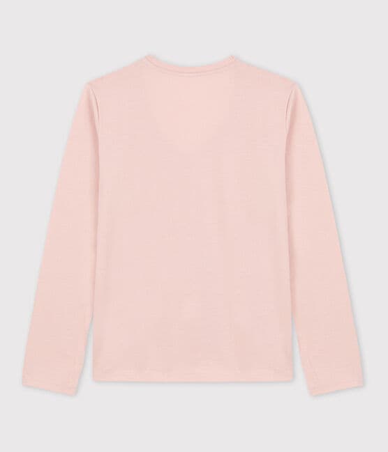 Tee-shirt LE DROIT col V en coton Femme rose SALINE