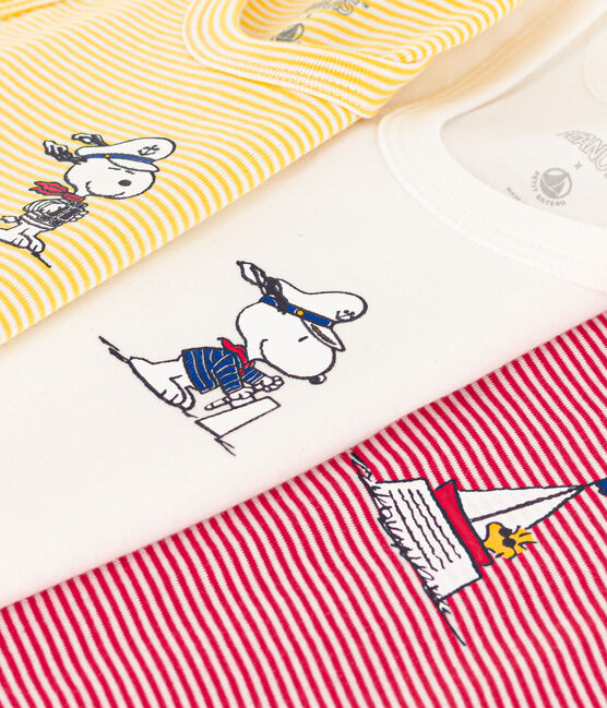 Lot de 3 débardeurs Petit Bateau X Snoopy en coton petit garçon variante 1
