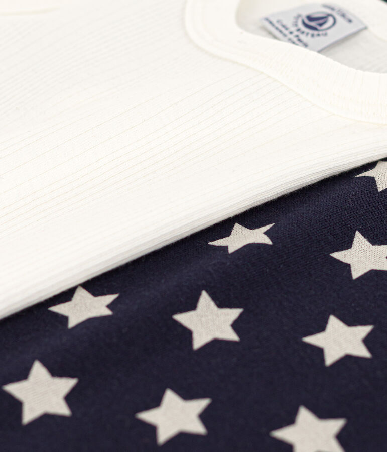 Lot de 2 d&eacute;bardeurs &eacute;toiles en coton petit gar&ccedil;on multicouleur