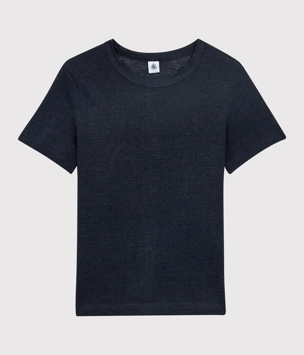 Tee-shirt L'ICONIQUE en lin Femme bleu marine