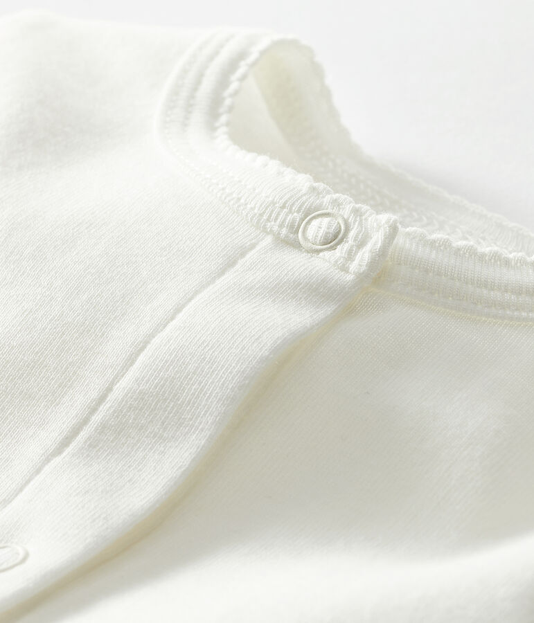 Cardigan l&eacute;ger b&eacute;b&eacute; fille-gar&ccedil;on blanc