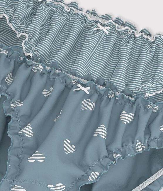 Lot de culottes froncées femme en coton imprimé cœur variante 1