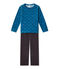 Pyjama garçon en bouclette velours gris CAPECOD/bleu CONTES/ MULTICO