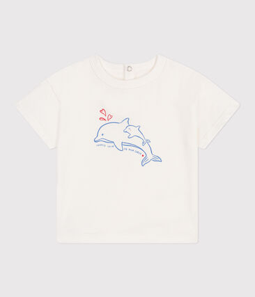 T-shirt bébé en coton à manches courtes uni