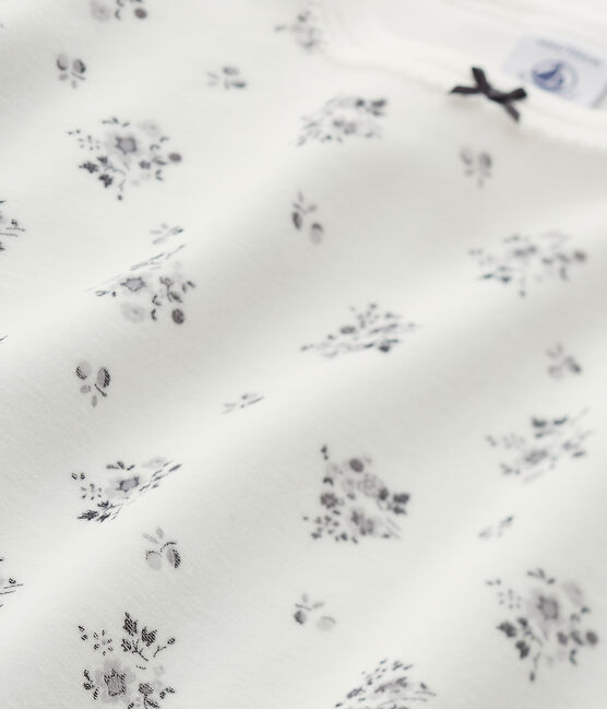 Pyjama fille en bouclette velours gris MAKI/blanc LAIT/ MULTICO