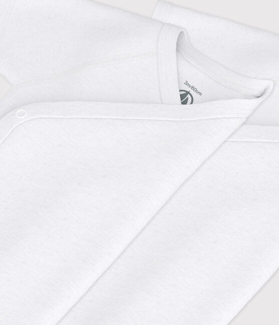Lot de 2 bodies croisés manches courtes en coton unis bébé variante 1