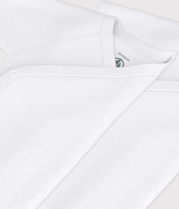 Lot de 2 bodies crois&eacute;s manches courtes en coton unis b&eacute;b&eacute; multicouleur