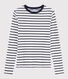 T-shirt col rond iconique en coton rayé Femme