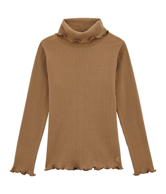 tee-shirtmanches longues col roulés marron BRINDILLE