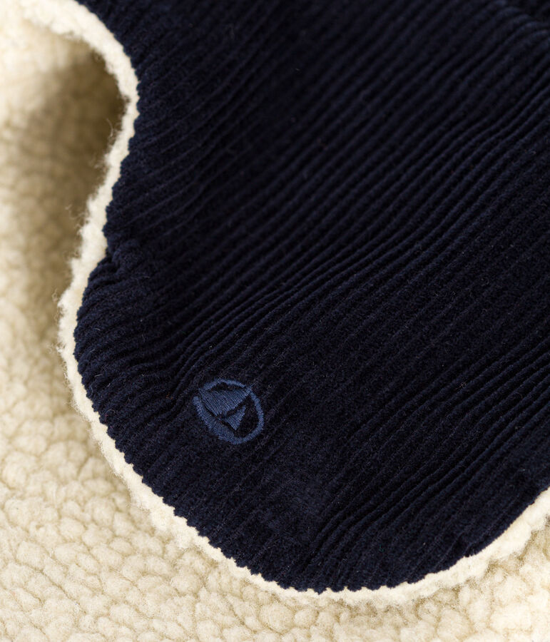 Chapka en velours et en sherpa enfant bleu SMOKING