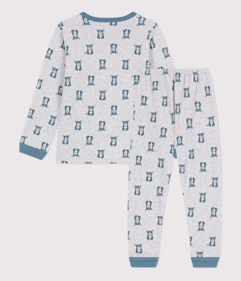 Pyjama en velours  enfant gris POUSSIERE/ ROVER