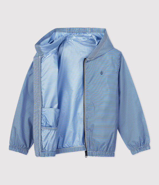 Coupe-vent en polyester recyclé enfant garçon bleu SURF/blanc MARSHMALLOW