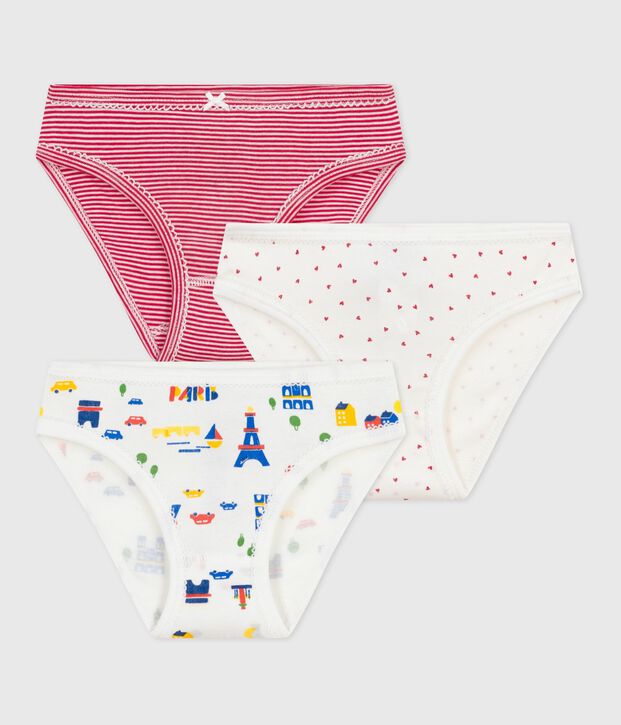 Lot de culottes enfant en coton imprim&eacute; Paris multicouleur