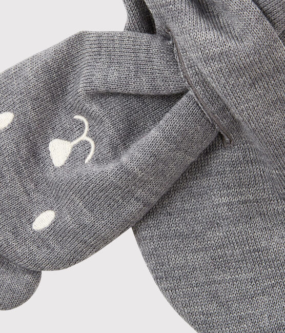 Echarpe bébé doublée micropolaire gris SUBWAY CHINE