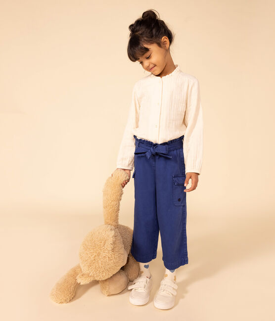 Blouse en gaze de coton enfant fille écru AVALANCHE