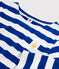 Robe rayée manches longues Femme bleu SURF/blanc MARSHMALLOW