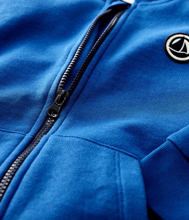 Sweatshirt &agrave; capuche enfant fille / gar&ccedil;on bleu