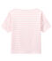 Marinière femme manches courtes en jersey blanc MARSHMALLOW/rose BABYLONE