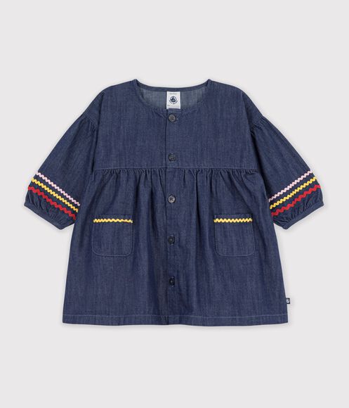ROBE BÉBÉ EN DENIM MANCHES LONGUES